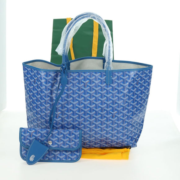 GOYARD Herringbone Saint Louis PM Tote Bag PVC Blue Auth mr2401SM