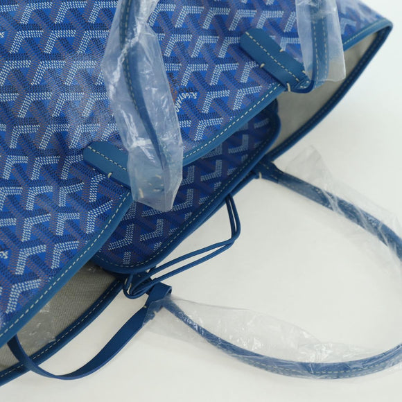 GOYARD Herringbone Saint Louis PM Tote Bag PVC Blue Auth mr2401SM
