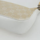 GUCCI GG Canvas Bamboo Hand Bag Silver Beige 001 3870 Auth mr2402-15