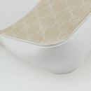 GUCCI GG Canvas Bamboo Hand Bag Silver Beige 001 3870 Auth mr2402-16