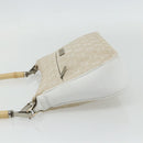 GUCCI GG Canvas Bamboo Hand Bag Silver Beige 001 3870 Auth mr2402-3