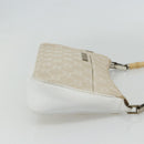 GUCCI GG Canvas Bamboo Hand Bag Silver Beige 001 3870 Auth mr2402-4