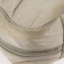 CHANEL Shoulder Bag Nylon Beige Silver CC Auth mr2413-8