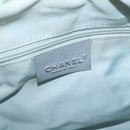 CHANEL Shoulder Bag Nylon Beige Silver CC Auth mr2413-19