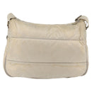 CHANEL Shoulder Bag Nylon Beige Silver CC Auth mr2413-2