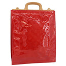 LOUIS VUITTON Monogram Vernis Stanton Tote Bag Red M91078 LV Auth mr2414A-1