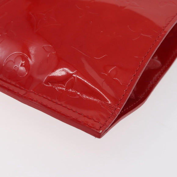 LOUIS VUITTON Monogram Vernis Stanton Tote Bag Red M91078 LV Auth mr2414A