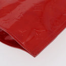 LOUIS VUITTON Monogram Vernis Stanton Tote Bag Red M91078 LV Auth mr2414A-15