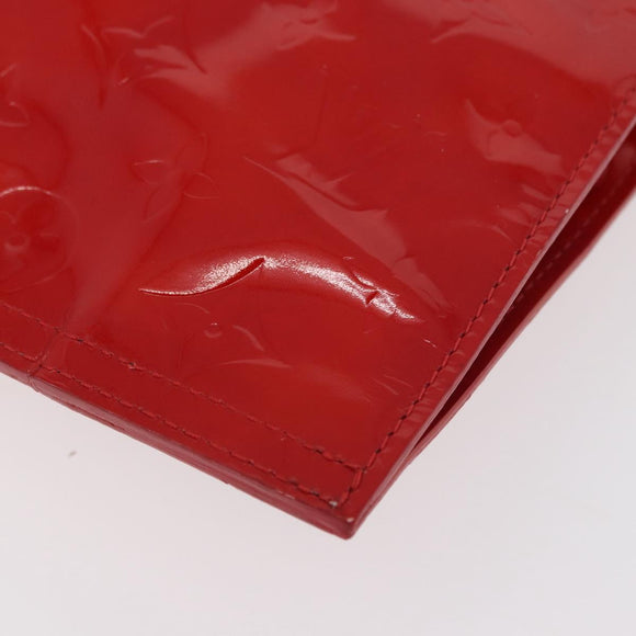 LOUIS VUITTON Monogram Vernis Stanton Tote Bag Red M91078 LV Auth mr2414A