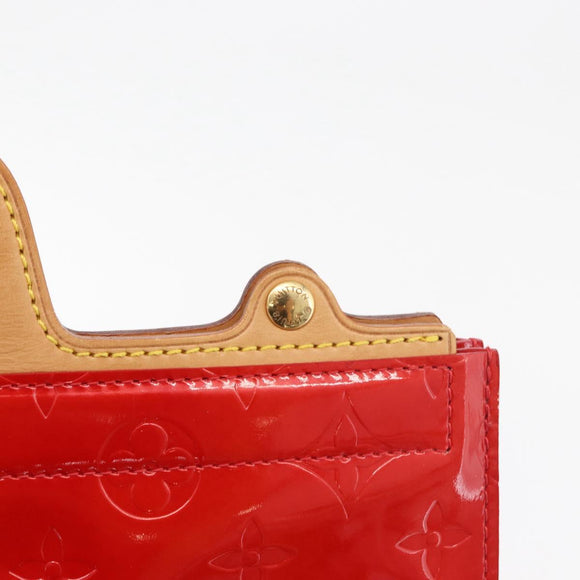 LOUIS VUITTON Monogram Vernis Stanton Tote Bag Red M91078 LV Auth mr2414A