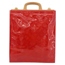 LOUIS VUITTON Monogram Vernis Stanton Tote Bag Red M91078 LV Auth mr2414A-13