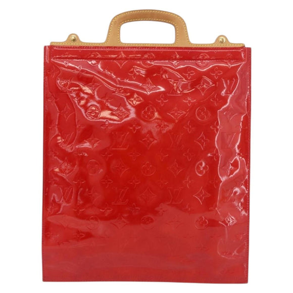 LOUIS VUITTON Monogram Vernis Stanton Tote Bag Red M91078 LV Auth mr2414A