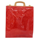 LOUIS VUITTON Monogram Vernis Stanton Tote Bag Red M91078 LV Auth mr2414A-2