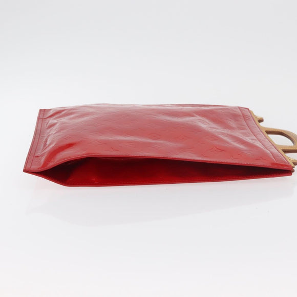 LOUIS VUITTON Monogram Vernis Stanton Tote Bag Red M91078 LV Auth mr2414A