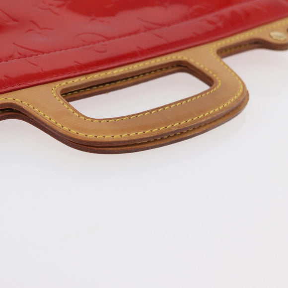 LOUIS VUITTON Monogram Vernis Stanton Tote Bag Red M91078 LV Auth mr2414A