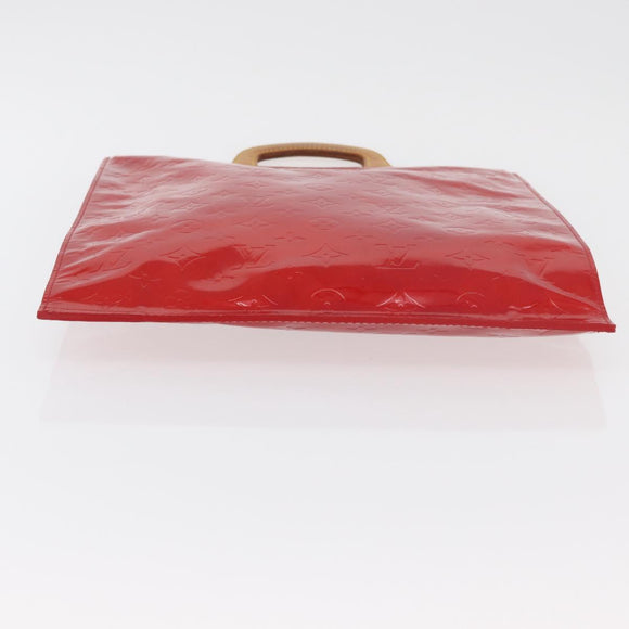 LOUIS VUITTON Monogram Vernis Stanton Tote Bag Red M91078 LV Auth mr2414A