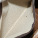CELINE Macadam Canvas Boston Bag PVC Leather Brown Gold Auth mr2416-22