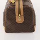 CELINE Macadam Canvas Boston Bag PVC Leather Brown Gold Auth mr2416-5