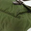 PRADA Shoulder Bag Nylon Khaki Silver Auth mr2417-10