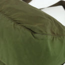 PRADA Shoulder Bag Nylon Khaki Silver Auth mr2417-12