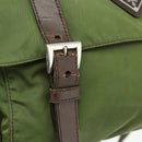 PRADA Shoulder Bag Nylon Khaki Silver Auth mr2417-15