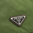 PRADA Shoulder Bag Nylon Khaki Silver Auth mr2417-16