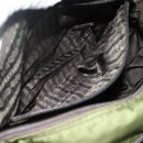 PRADA Shoulder Bag Nylon Khaki Silver Auth mr2417-26