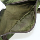 PRADA Shoulder Bag Nylon Khaki Silver Auth mr2417-28