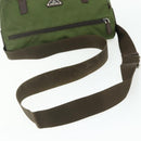 PRADA Shoulder Bag Nylon Khaki Silver Auth mr2417-7