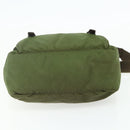 PRADA Shoulder Bag Nylon Khaki Silver Auth mr2417-9