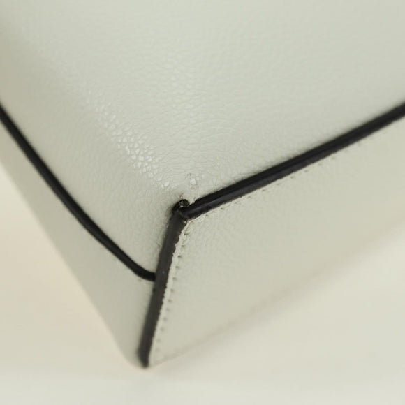 Jimmy Choo Cheri Crystal Hobo Shoulder Bag Leather White Silver Auth mr2419A
