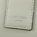 Jimmy Choo Cheri Crystal Hobo Shoulder Bag Leather White Silver Auth mr2419A-18