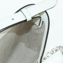 Jimmy Choo Cheri Crystal Hobo Shoulder Bag Leather White Silver Auth mr2419A-22