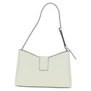 Jimmy Choo Cheri Crystal Hobo Shoulder Bag Leather White Silver Auth mr2419A-2
