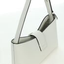Jimmy Choo Cheri Crystal Hobo Shoulder Bag Leather White Silver Auth mr2419A-6