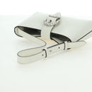 Jimmy Choo Cheri Crystal Hobo Shoulder Bag Leather White Silver Auth mr2419A-7