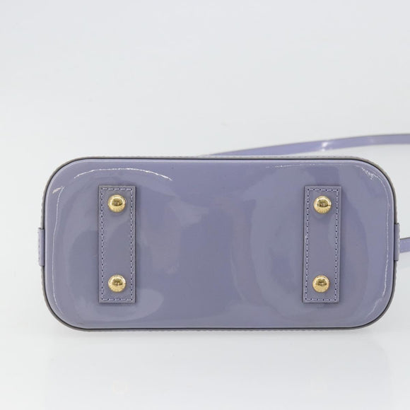 LOUIS VUITTON Monogram Vernis Alma BB Tasche 2-Wege Violett Lila M90103 Auth mr2420A
