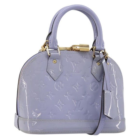 LOUIS VUITTON Monogram Vernis Alma BB Tasche 2-Wege Violett Lila M90103 Auth mr2420A