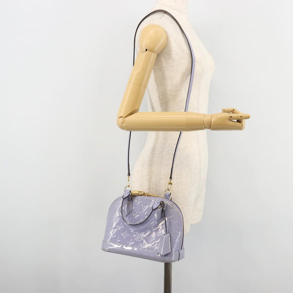 LOUIS VUITTON Monogram Vernis Alma BB Tasche 2-Wege Violett Lila M90103 Auth mr2420A