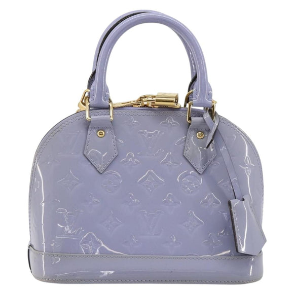 LOUIS VUITTON Monogram Vernis Alma BB Tasche 2-Wege Violett Lila M90103 Auth mr2420A