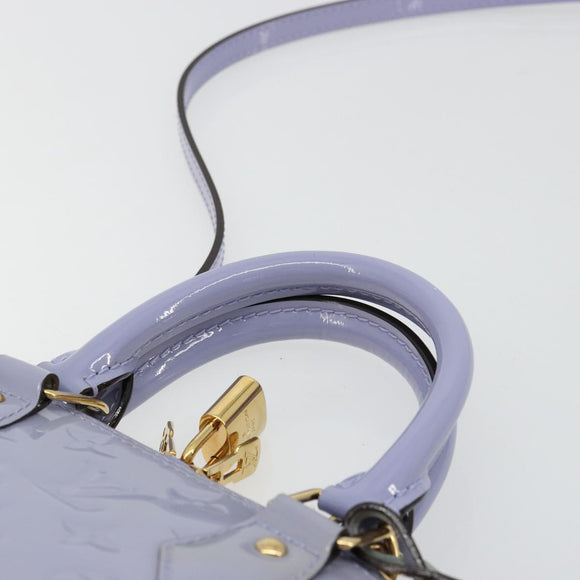 LOUIS VUITTON Monogram Vernis Alma BB Tasche 2-Wege Violett Lila M90103 Auth mr2420A