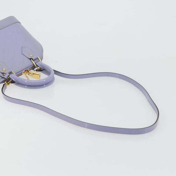 LOUIS VUITTON Monogram Vernis Alma BB Tasche 2-Wege Violett Lila M90103 Auth mr2420A