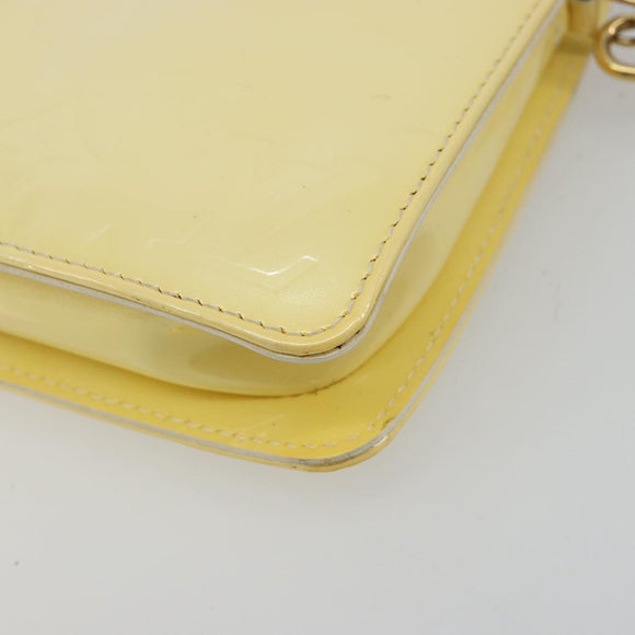 LOUIS VUITTON Monogram Vernis Lexington Pouch Beige M91010 LV Auth mr2421