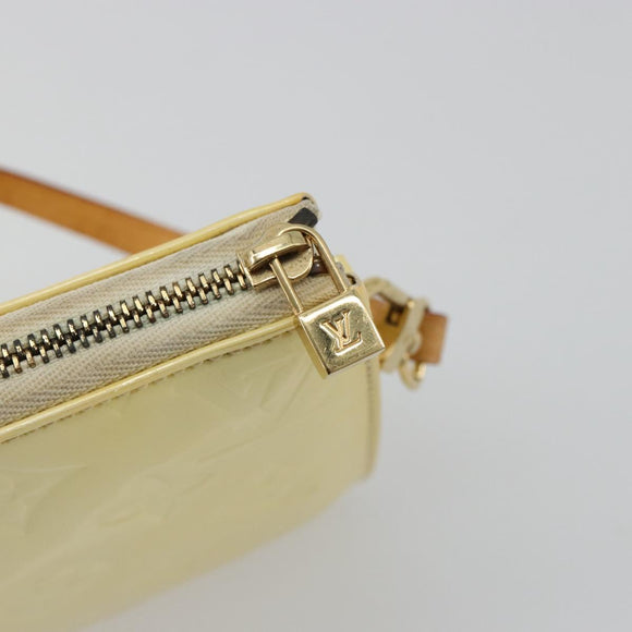 LOUIS VUITTON Monogram Vernis Lexington Pouch Beige M91010 LV Auth mr2421