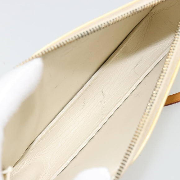 LOUIS VUITTON Monogram Vernis Lexington Pouch Beige M91010 LV Auth mr2421
