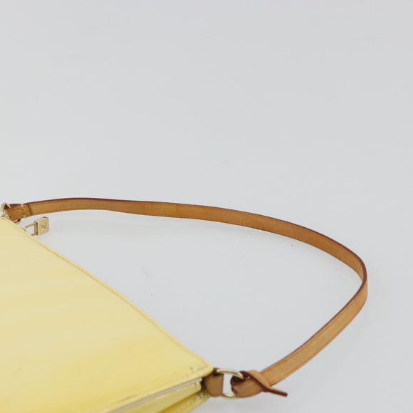 LOUIS VUITTON Monogram Vernis Lexington Pouch Beige M91010 LV Auth mr2421