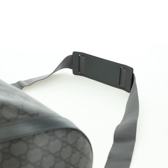 GUCCI GG Supreme Ophidia Boston Bag PVC Gray Silver 724612 Auth mr2423M