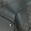 GUCCI GG Supreme Ophidia Boston Bag PVC Gray Silver 724612 Auth mr2423M-15
