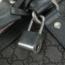 GUCCI GG Supreme Ophidia Boston Bag PVC Gray Silver 724612 Auth mr2423M-18