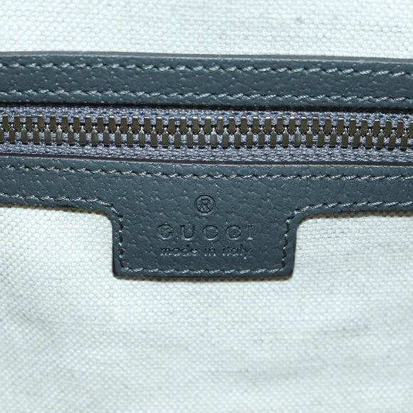 GUCCI GG Supreme Ophidia Boston Bag PVC Gray Silver 724612 Auth mr2423M